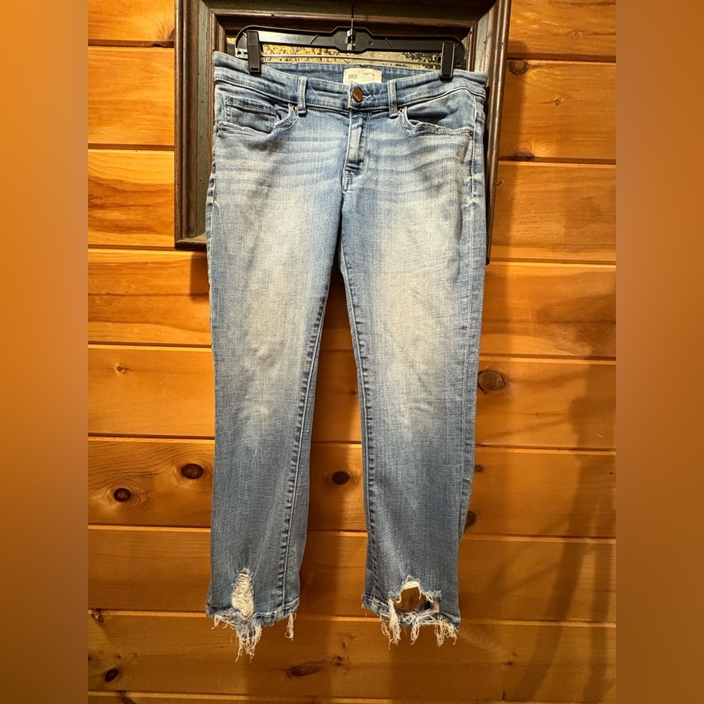 BKE Light Blue Distressed Payton Mid-Rise size 29